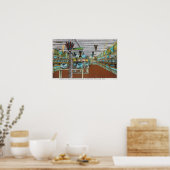 Binnenste Uitzicht van diep Zee Aquarium Poster (Keuken)