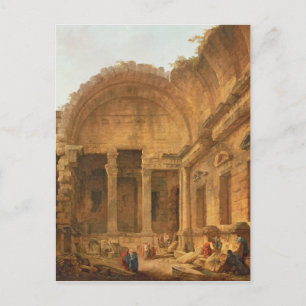 Binnenste van de Diana-tempel bij Nimes, 1787 Briefkaart