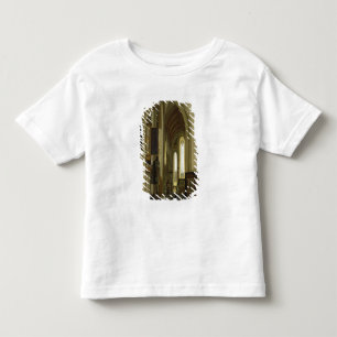 Binnenste van een kerk met figuren, 1685 kinder shirts