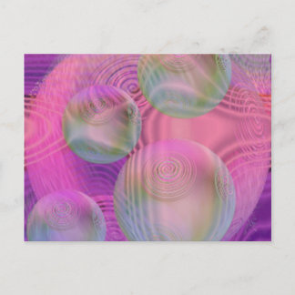 Binnenstroom III - Fuchsia & Violet Abstract sterr Briefkaart