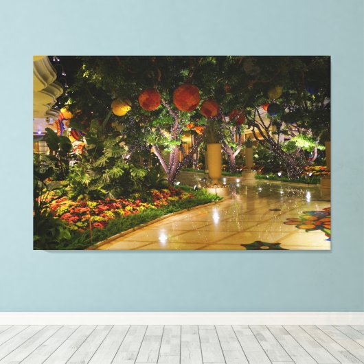 Binnentuin Wynn Atrium Las Vegas 2 Canvas (Insitu (Houten vloer))