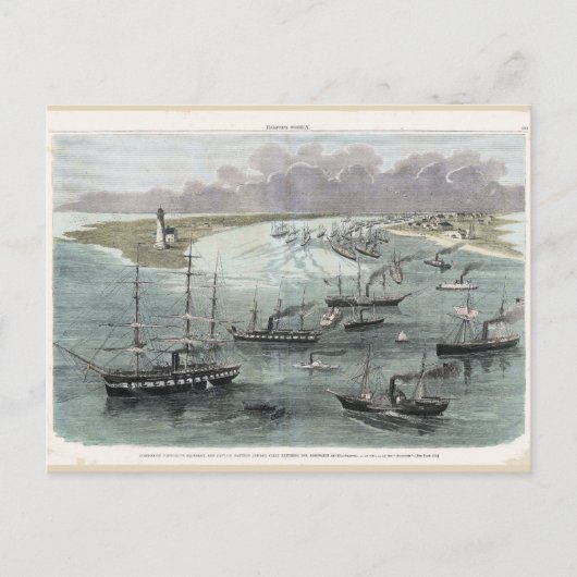 Binnenvaren van New Orleans, Commodore Farragut's  Briefkaart (Voorkant)