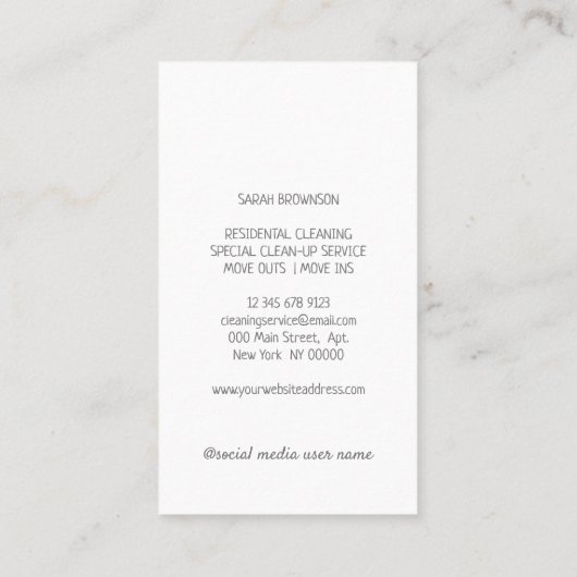 Binnenverlichting Visitekaartje (Achterkant)