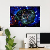 Binnenwerken van het universum poster (Thuiskantoor)