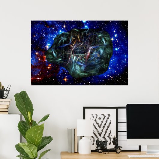 Binnenwerken van het universum poster (Thuiskantoor)