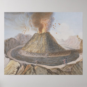 Binnenzijde van de Kone van Vesuvius vóór de 1767  Poster