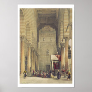 Binnenzijde van de moskee van de metwalys in Caïro Poster