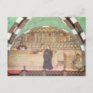 Binnenzijde van een apotheek briefkaart