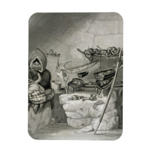 Binnenzijde van een Eskimo Snow Hut, Winter Island Magneet