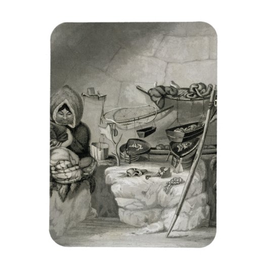 Binnenzijde van een Eskimo Snow Hut, Winter Island Magneet (Verticaal)