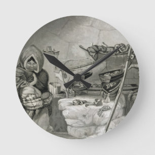 Binnenzijde van een Eskimo Snow Hut, Winter Island Ronde Klok