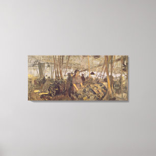 Binnenzijde van een fabriek voor muizen canvas afdruk