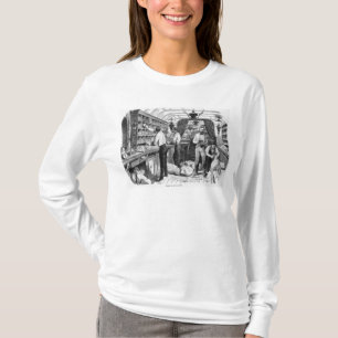 Binnenzijde van een Franse spoorwegwagon T-shirt