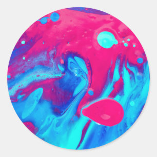 Binnenzijde van een lavallamp ronde sticker