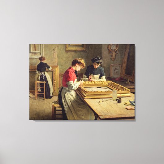 Binnenzijde van een Lijst Gilding Workshop Canvas Afdruk (Voorkant)