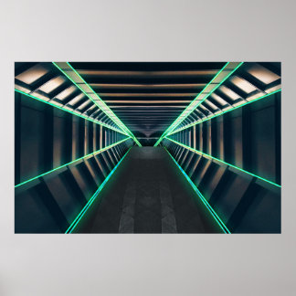 Binnenzijde van een Sci-Fi-ruimteschip Poster