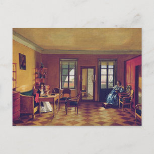 Binnenzijde van een zolder briefkaart