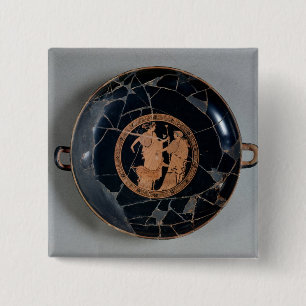 Binnenzijde van een zolder red-figures beker vierkante button 5,1 cm