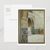 Binnenzijde van het Alhambra, Granada (w/c) Briefkaart (Voorkant / Achterkant)
