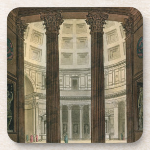 Binnenzijde van het Pantheon, Rome, van Le Costume Bier Onderzetter