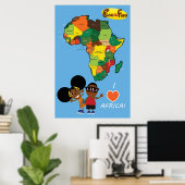 Bino and Fino I Love Africa Poster Blue (Bureau à domicile)
