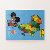 Bino et Fino J'aime Afrique Jigsaw Puzzle Blue (Horizontal)