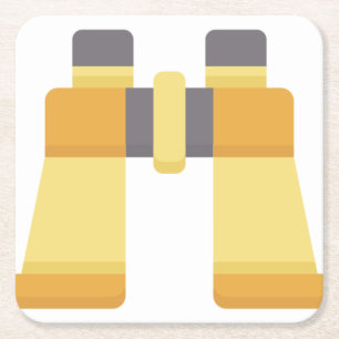 Binocles Vierkante Kartonnen Onderzetter