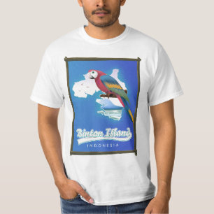 Bintan eiland Indonesië reis kaart T-shirt