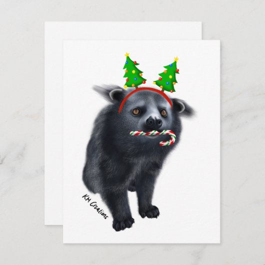 Binturong - carte de vacances (Devant / Derrière)