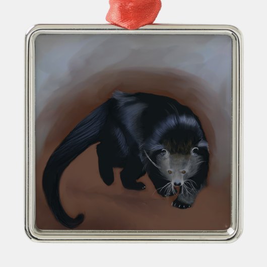 Binturong Metalen Ornament (Voorkant)