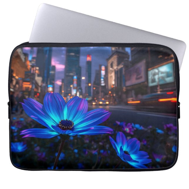 Bio Blue 13' Laptop Sleeve (Voorkant)