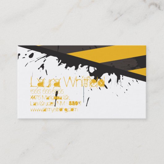 Bio carte de visite de scène du crime de bande de (Devant)