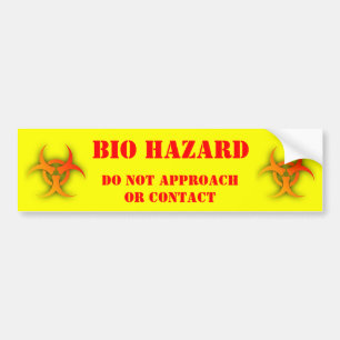 Bio Gevaar Grappige bumpersticker humor
