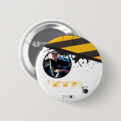 Bio Hazard Attach Tape Crime Scene Foto Button (Voorkant /achterkant)