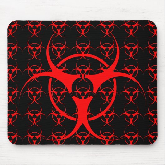 Bio-hazard Mousepad Biohazard Warning Muismat (Voorkant)