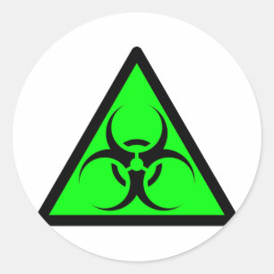Bio Hazard of Biohazard Tekensymbool Waarschuwing Ronde Sticker