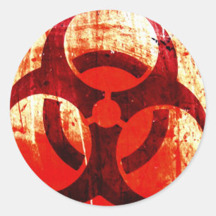 Bio-Hazard Ronde Sticker