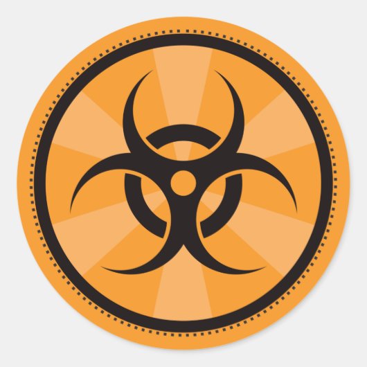Bio-Hazard - Sinaasappel Ronde Sticker (Voorkant)