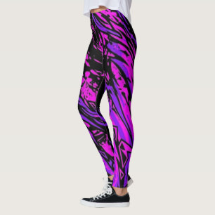 Bio-Hazard Streep Leggings - Edgy Dames Patroon