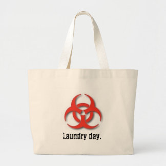 Bio-Hazard-Symbool, wasdag. Grote Tote Bag