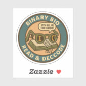 Bio-informatica detective kraakt de binaire code sticker (Vel)