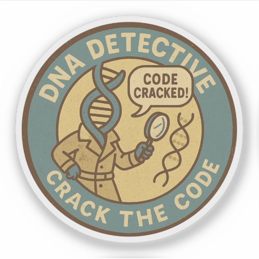 Bio-informatica speurder kraakt de DNA-code Sticker (Voorkant)