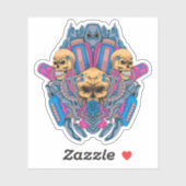 Bio-Mech schedelfusie Sticker (Vel)