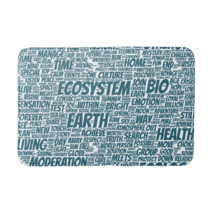 Bio Nuage Mots Tekst Biodiversiteit Badmat