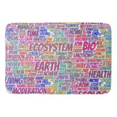 Bio Nuage Mots Tekst Biodiversiteit Badmat (Voorkant)