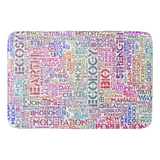 Bio Nuage Mots Tekst Motief Biodiversiteitspatroon Badmat (Voorkant)