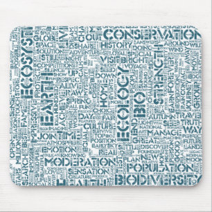 Bio Nuage Mots Tekst Motief Biodiversiteitspatroon Muismat