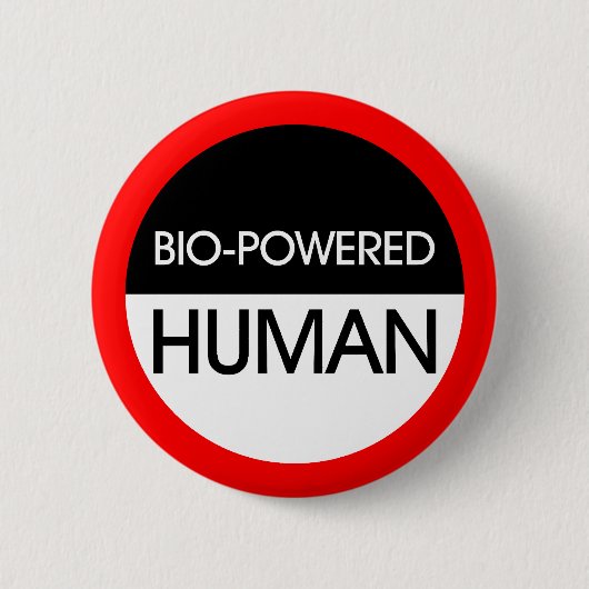 Bio-Powered Human Ronde Button 5,7 Cm (Voorkant)
