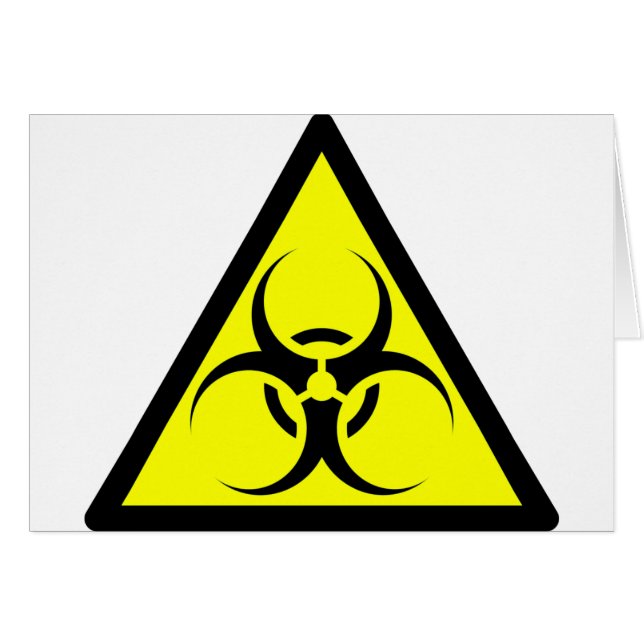 Bio risque ou jaune de avertissement de symbole de (Devant horizontal)