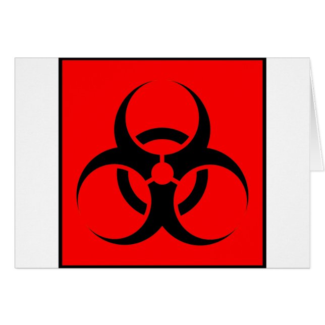 Bio risque ou rouge de avertissement de symbole de (Devant horizontal)